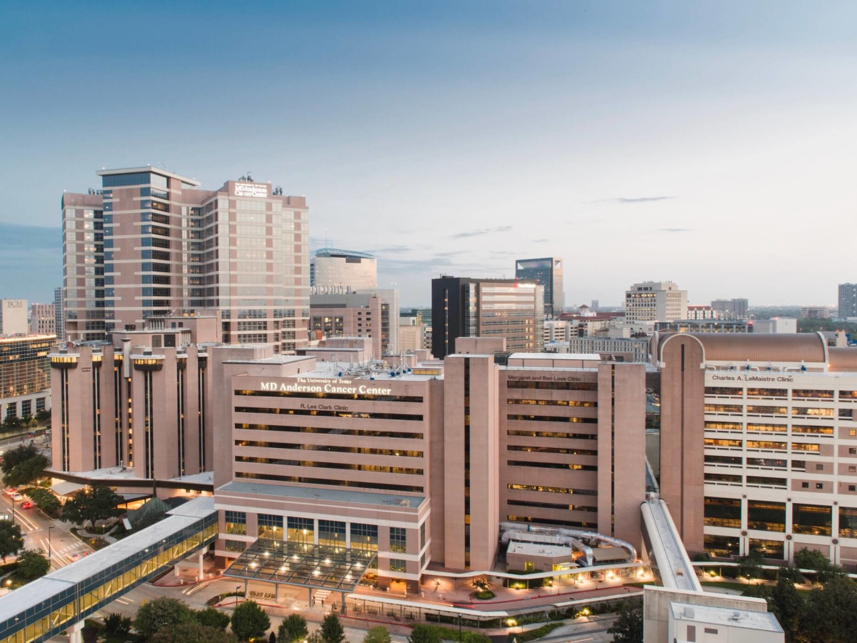 aerial photo of MD Anderson Cancer Center